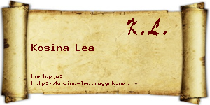 Kosina Lea névjegykártya